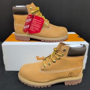 Timberland Little Kids 6 Inch Premium Waterproof Boots Size 3M Wheat